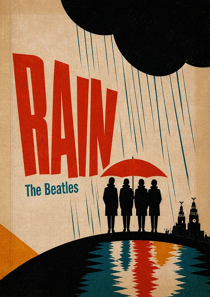 Rain — Beatles-inspired art print by Dakota 80
