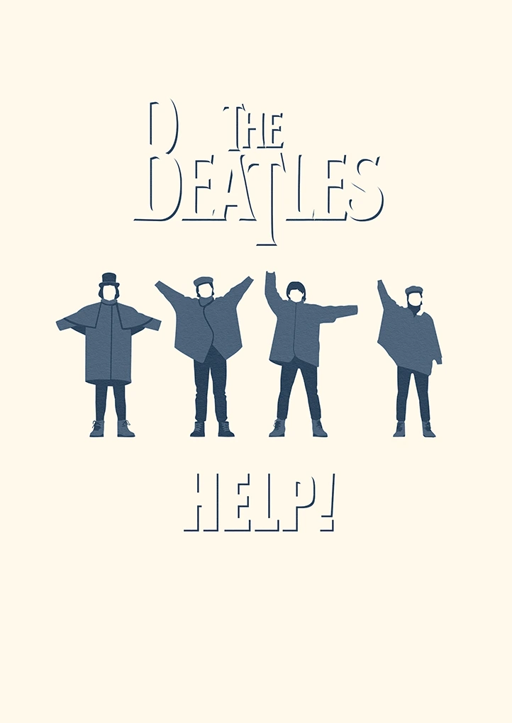 Help — Beatles-inspired art print by Dakota 80
