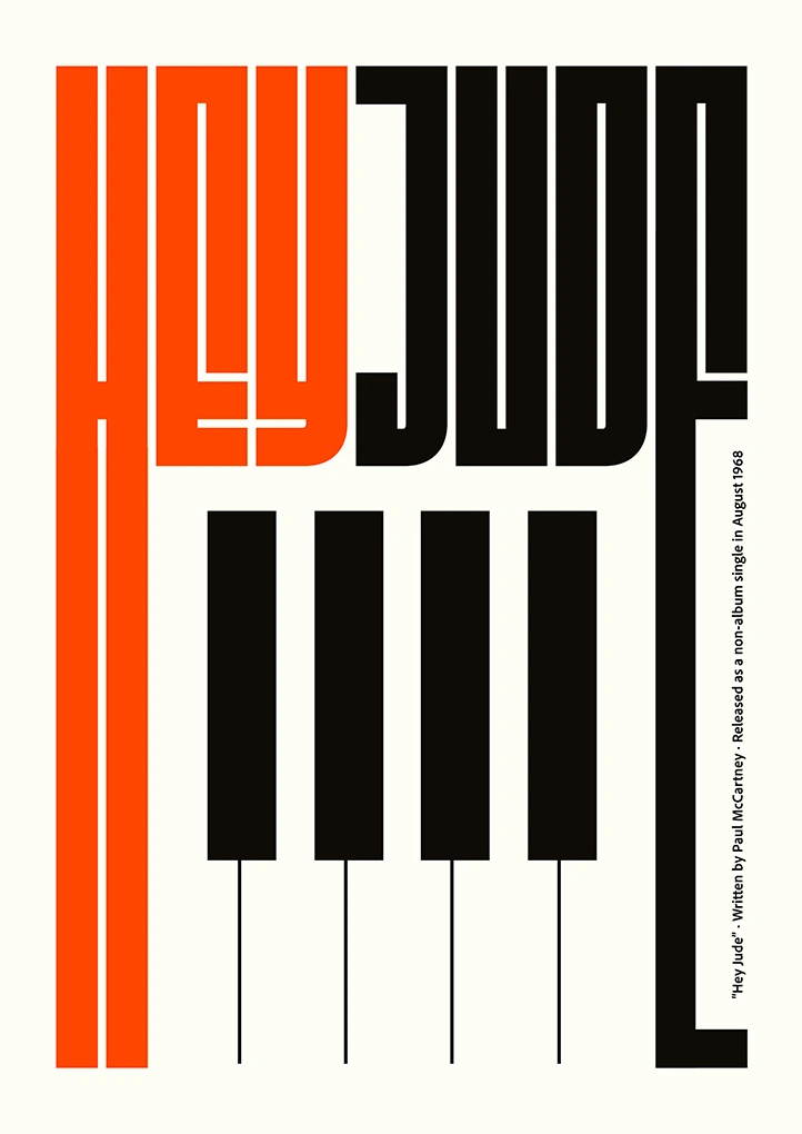 Hey Jude — Beatles-inspired art print by Dakota 80