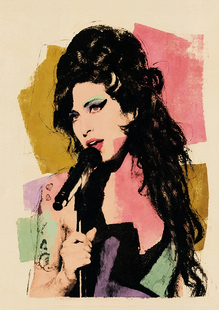 Amy Winehouse — Heroes art print by Dakota 80