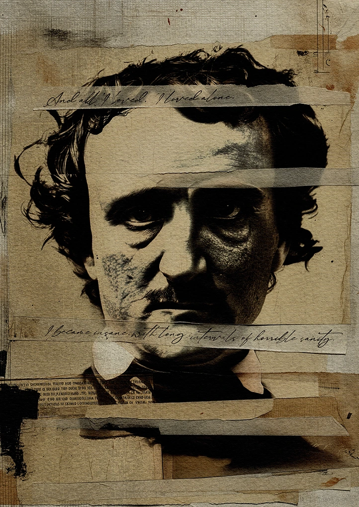 Edgar Allan Poe — Heroes art print by Dakota 80