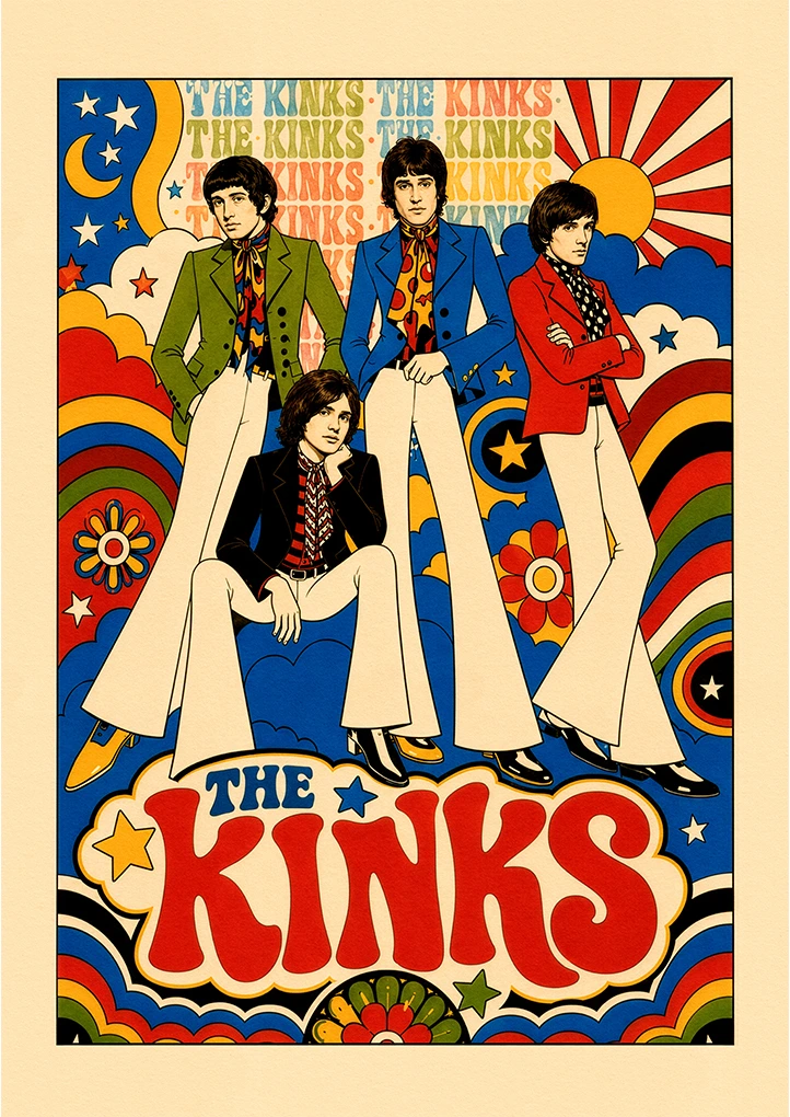 The Kinks — Heroes art print by Dakota 80