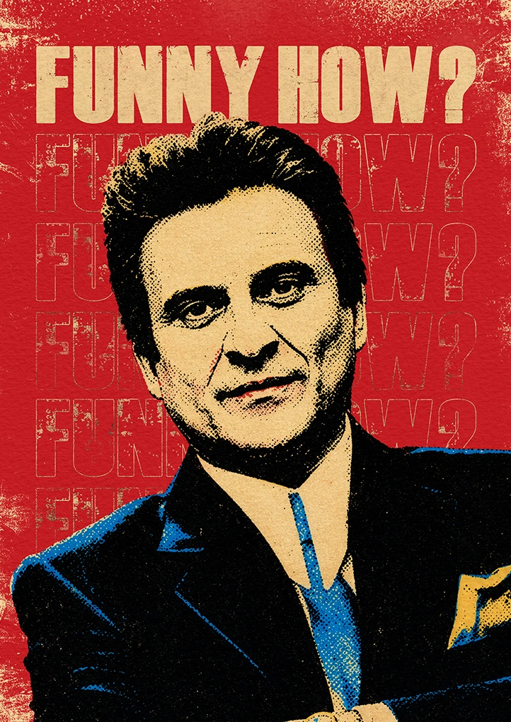 Funny How? — Retro art print by Dakota 80