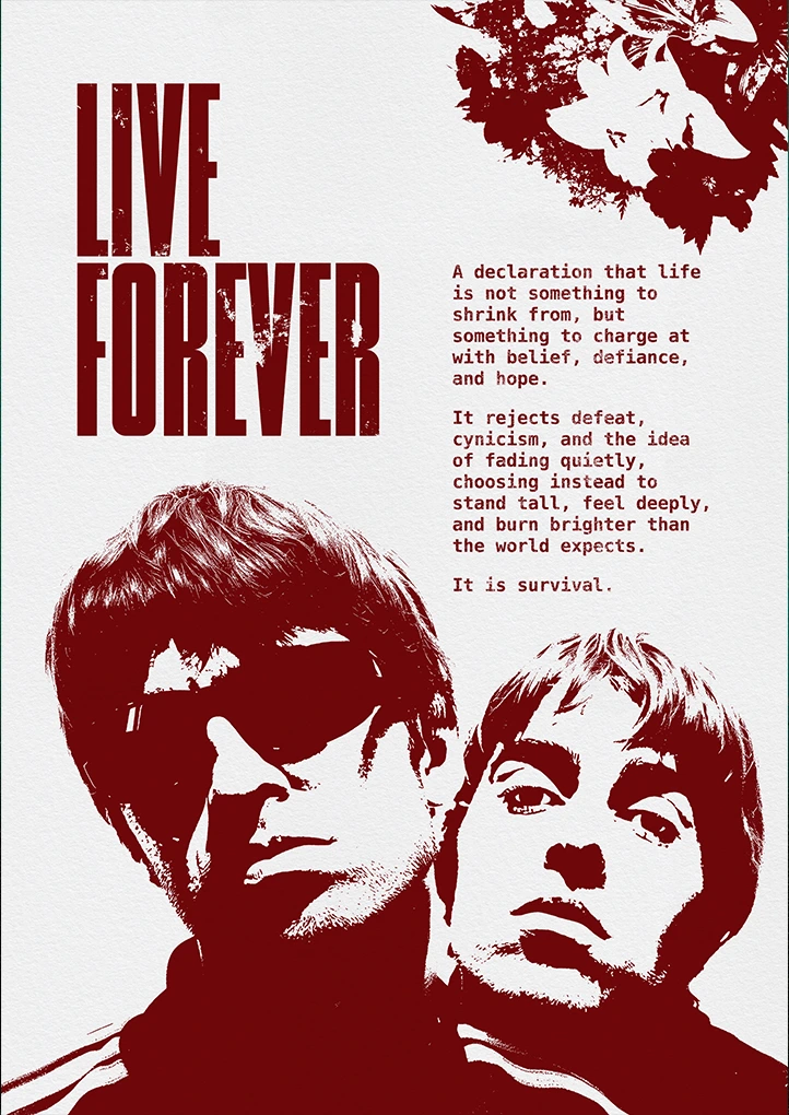 Live Forever — Retro art print by Dakota 80