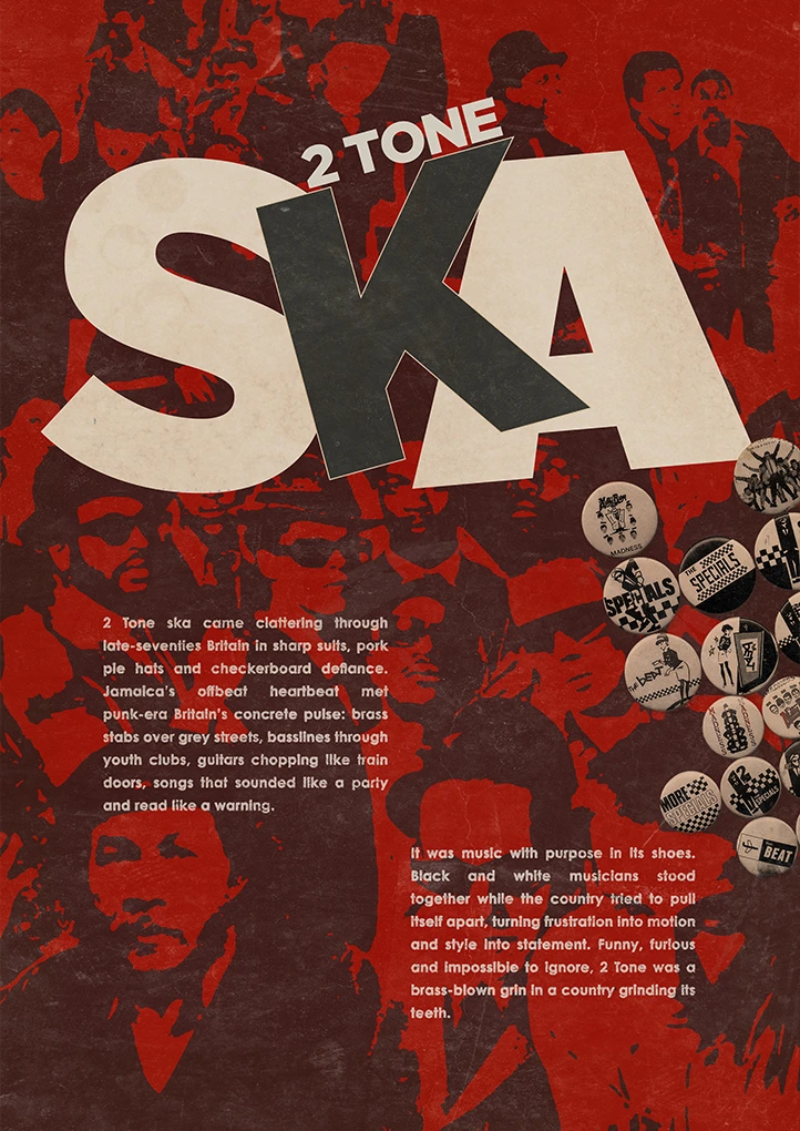 2 Tone Ska — Retro art print by Dakota 80