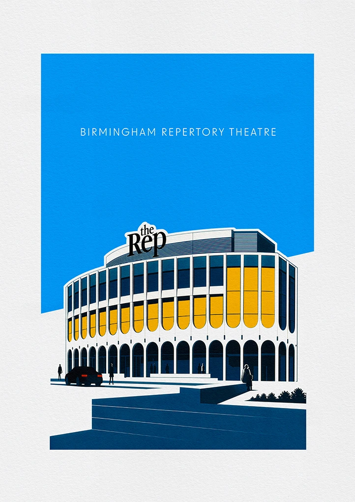 Birmingham Rep — Minimalist art print by Dakota 80