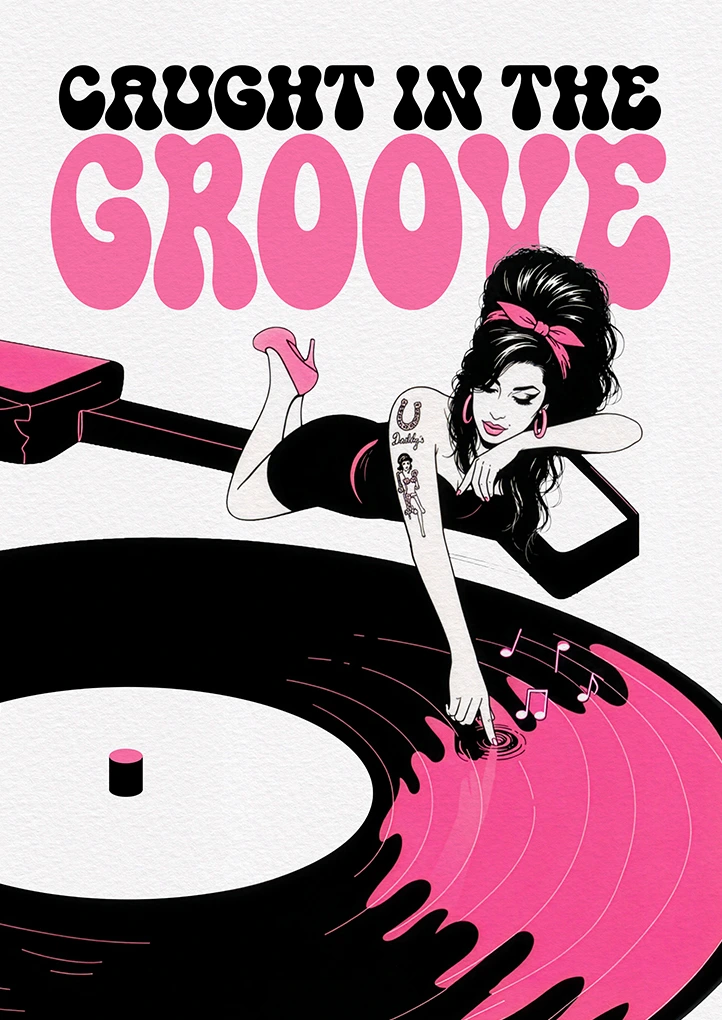 Caught in the Groove — Minimalist art print by Dakota 80